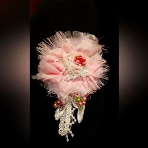 Floral brooch Beautifully handmade fiber art